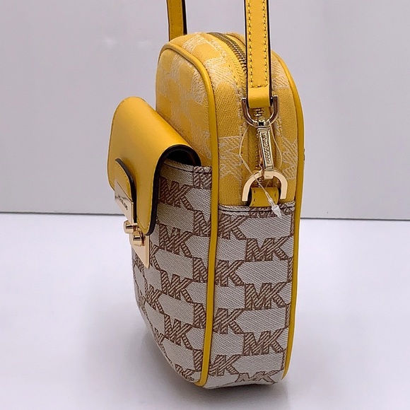 MICHAEL KORS SLOAN EDITOR SMALL NS TOP ZIP FLAP PACKET XBODY BUTTER MULTI - Picture 4 of 16